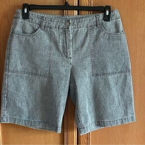 NEXT UK 12 Striped Women's Shorts 100% cotton made in Lithuania good condition